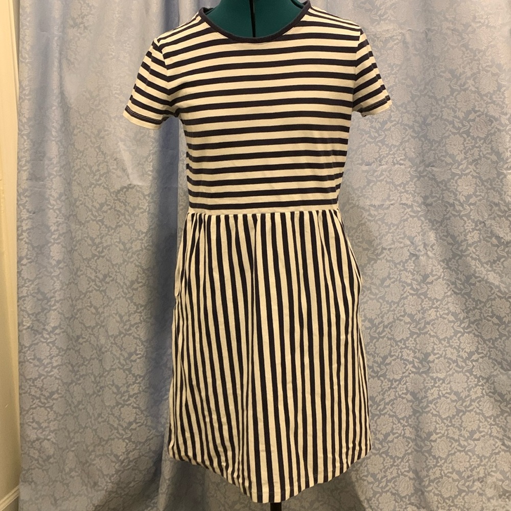 1901 Blue & White Striped Knit Dress
